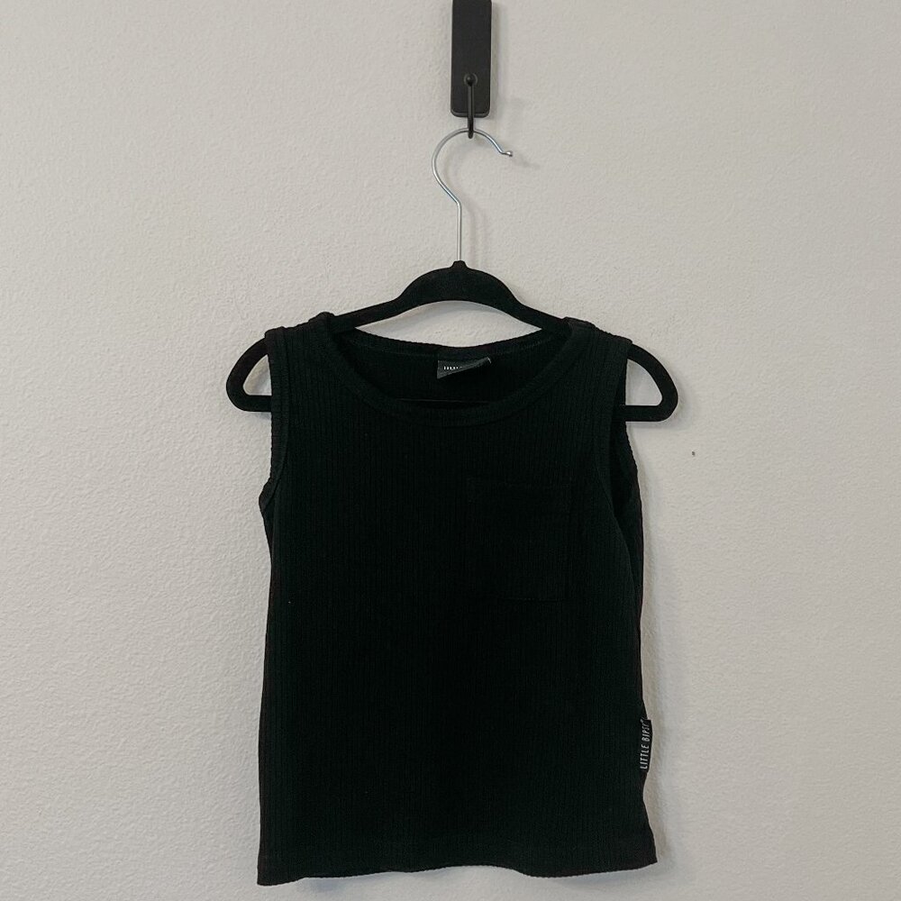 Little Bipsy Black Ribbed Tank